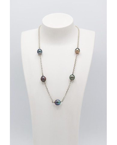 Collier 5 perles Argent Collier 5 perles Argent