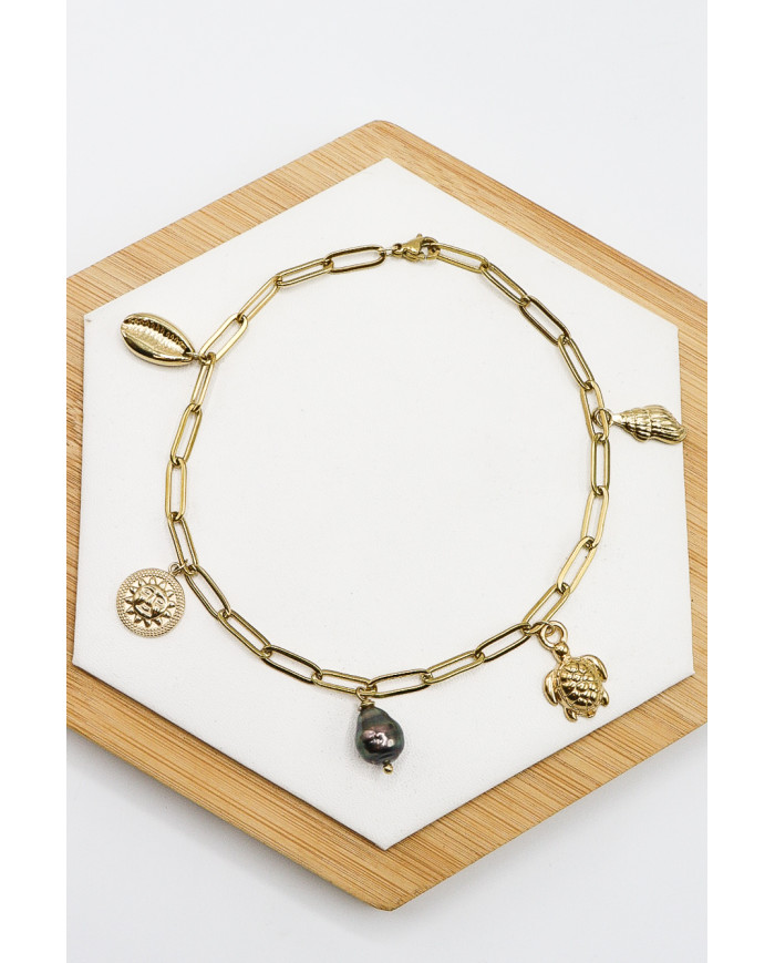 Chaine cheville 5 breloques