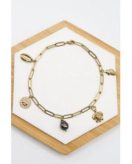 Chaine cheville 5 breloques