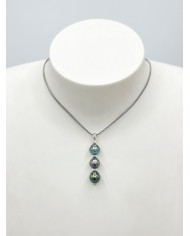 Pendentif Tapou 3 perles Argent