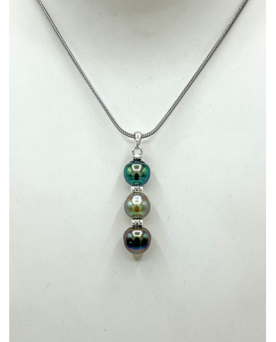3 pearls silver pendant 3 pearls silver pendant