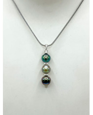 3 pearls silver pendant