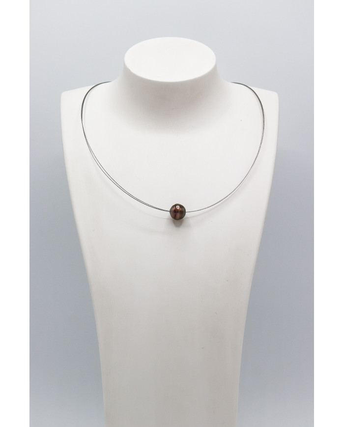 Collier acier argent