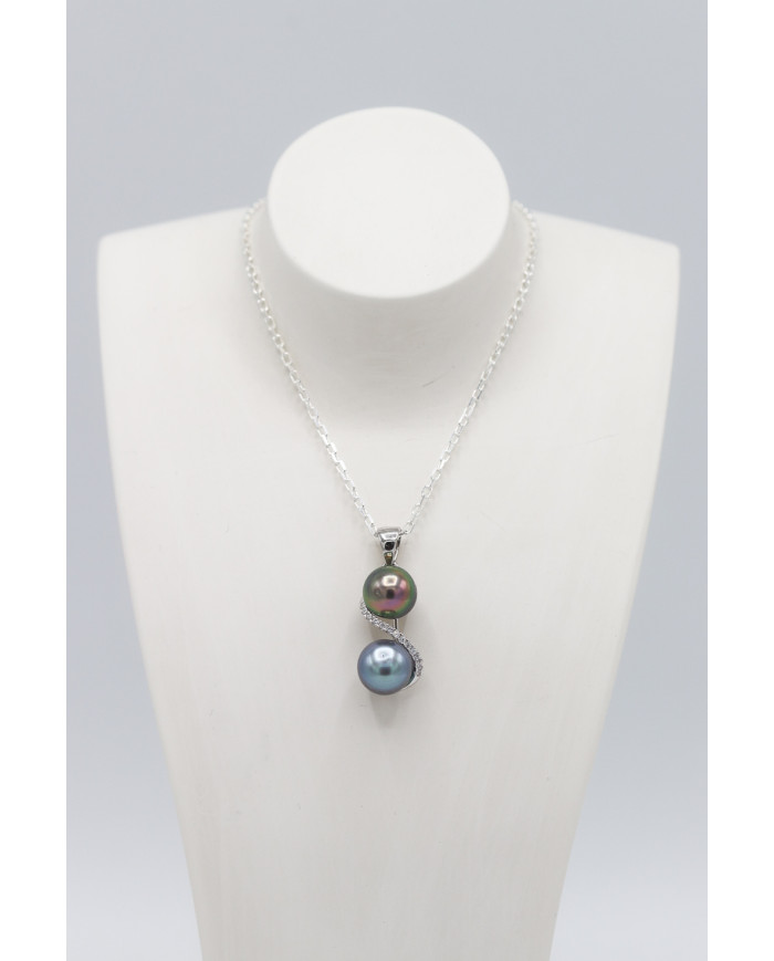 Pendentif Toi & Moi zircons