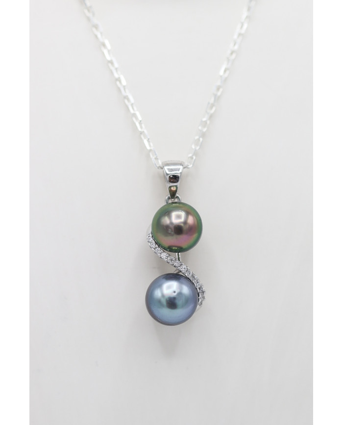 Toi & Moi zircons Pendant