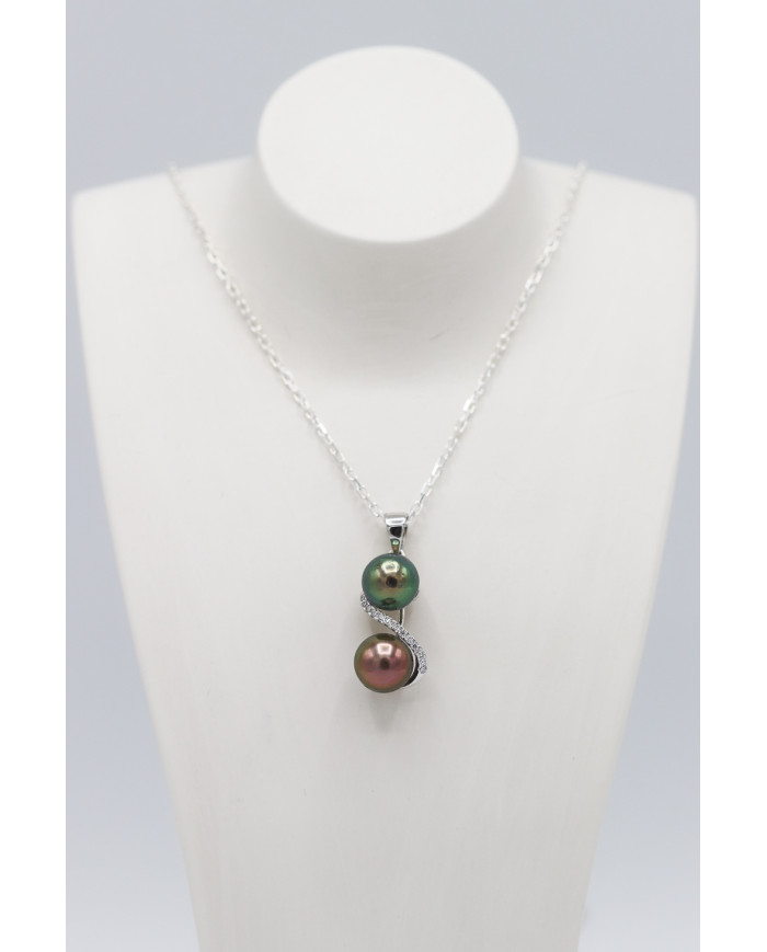 Pendentif Toi & Moi zircons