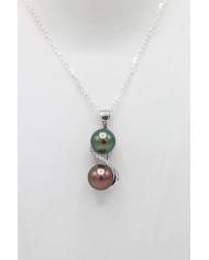 Pendentif Toi & Moi zircons